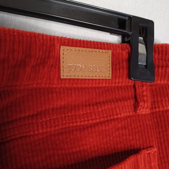 Judy Blue Corduroy Pants Womens 32 Deep Red Slim Fit Carpenter Utility Gorpcore - Picture 9 of 12